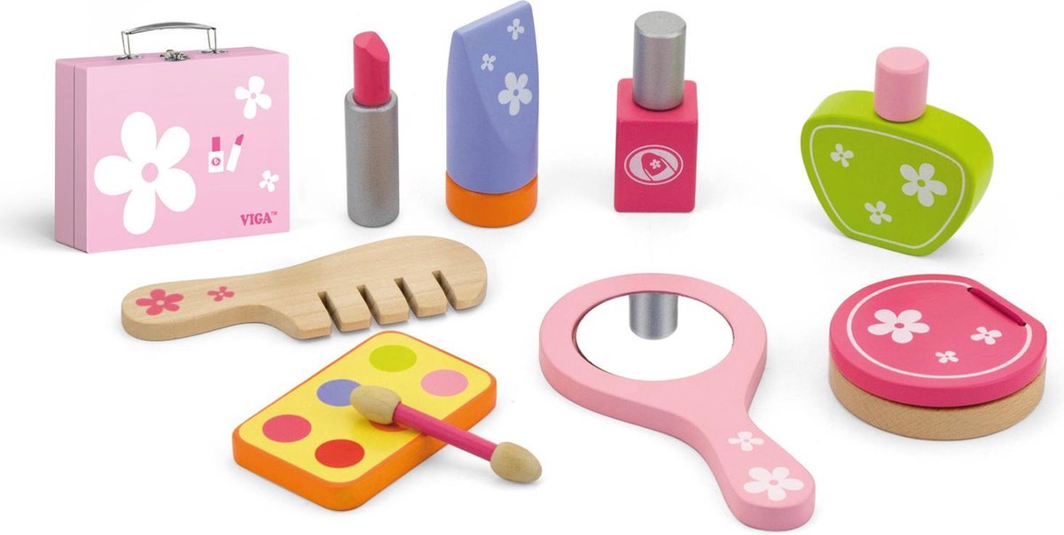 Viga Toys beautyset in koffer 10 delig