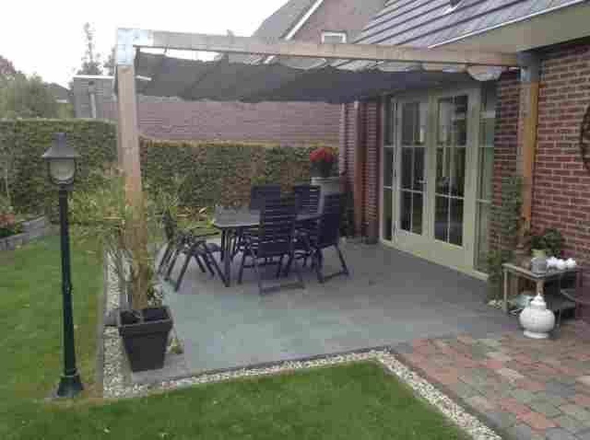 Nesling Harmonica Schaduwdoek, B 2,0m L 4,0m, Antraciet - Grijs