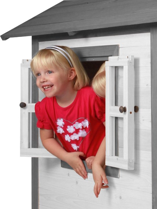 Sunny Lodge Speelhuisje Xl Met Glijbaan - Bruin