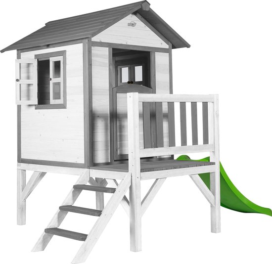Sunny Lodge Speelhuisje Xl Met Glijbaan - Bruin