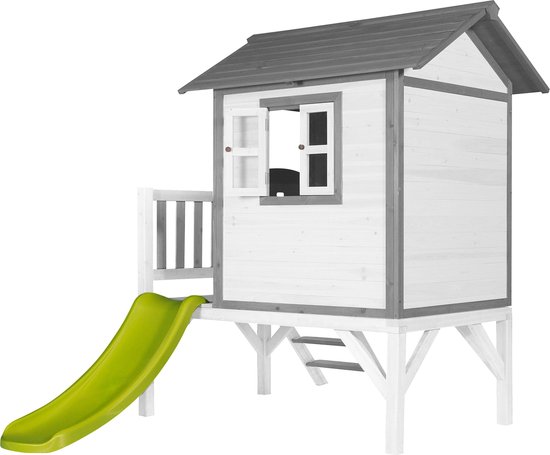 Sunny Lodge Speelhuisje Xl Met Glijbaan - Bruin