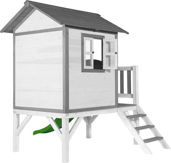 Sunny Lodge Speelhuisje Xl Met Glijbaan - Bruin