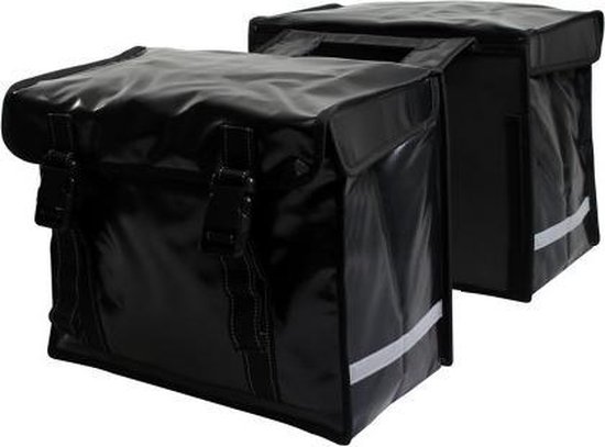 New Looxs Dubbele Fietstas Bisonyl 66l - Zwart