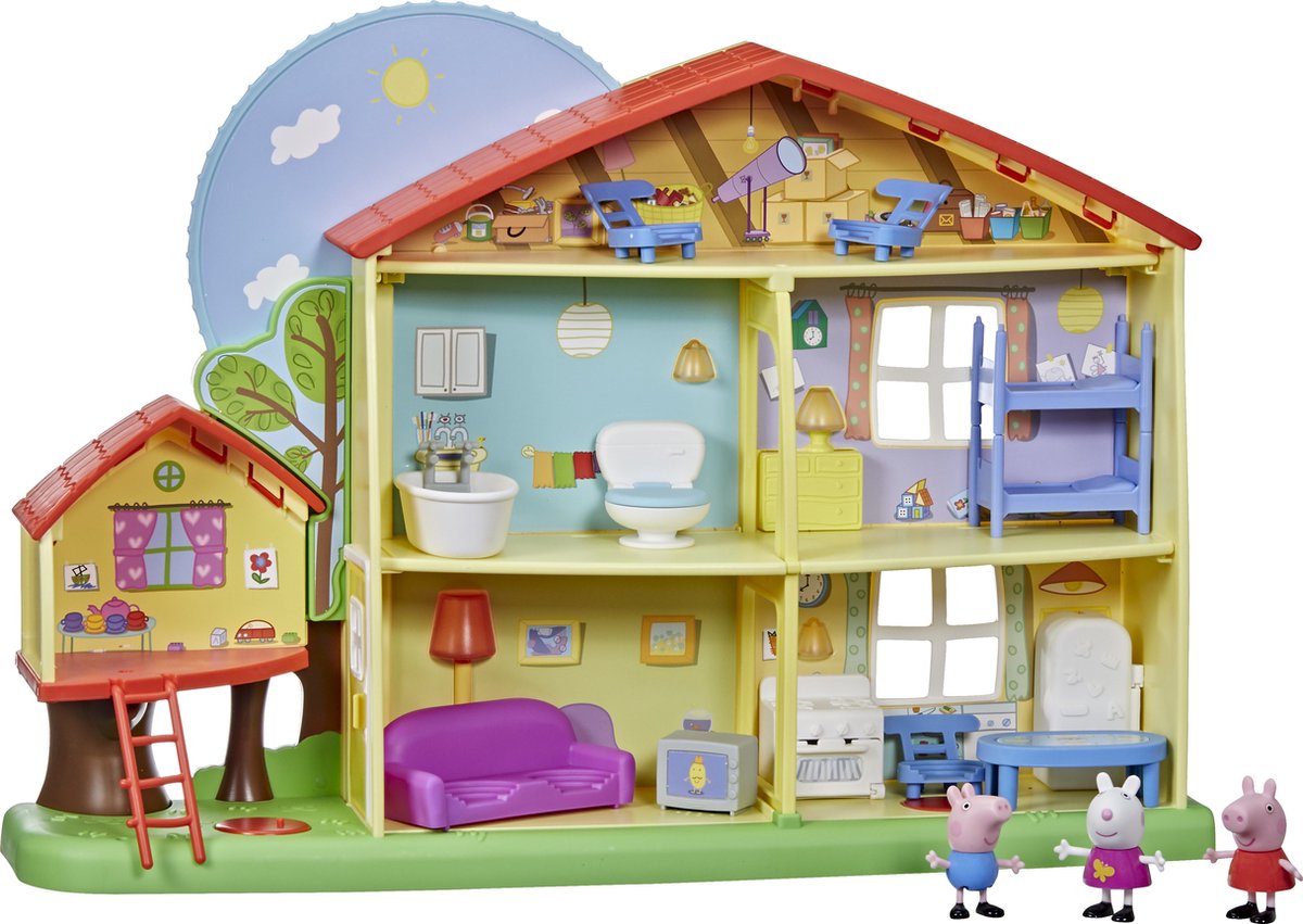 Peppa Pig speelset Peppa&apos;s Speelhuis junior 55 x 10 cm 16 delig