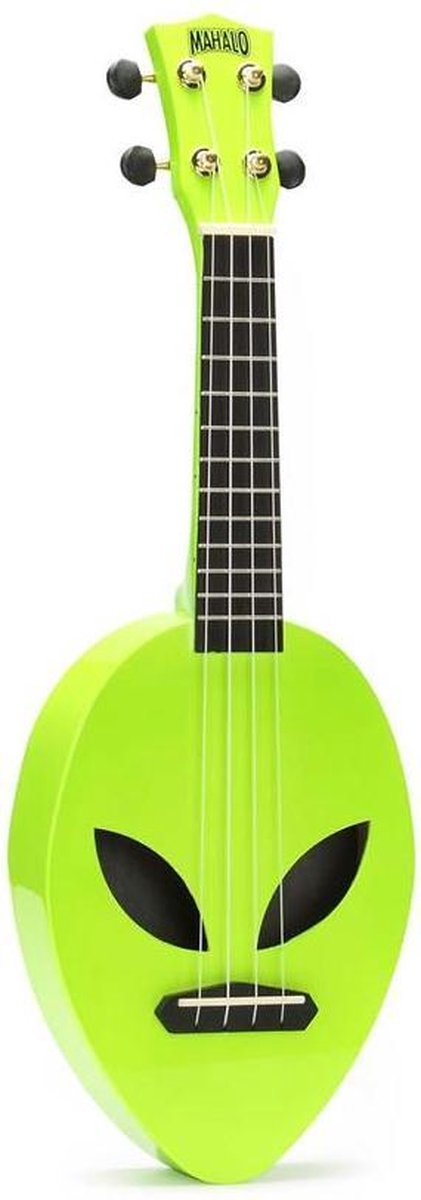 Mahalo MC1AL Alien Neon Green sopraan ukelele met tas