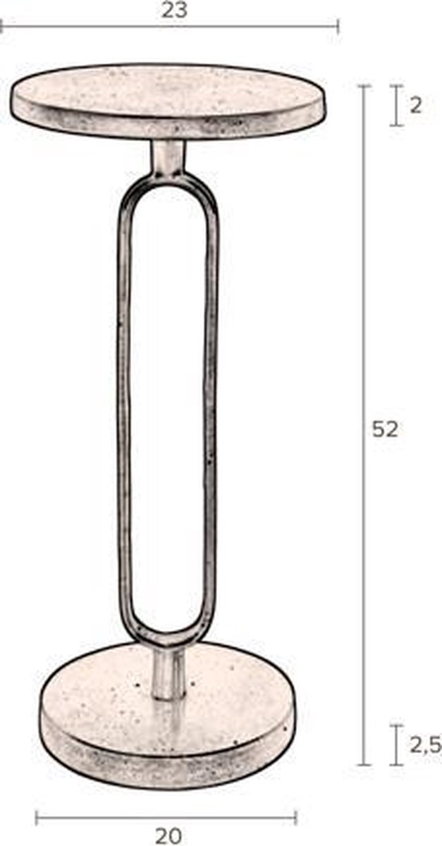 Dutchbone Sandook Bijzettafel - Goud