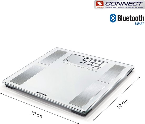 Soehnle Shape Sense Connect 100 Lichaamsanalyse Weegschaal - Grijs