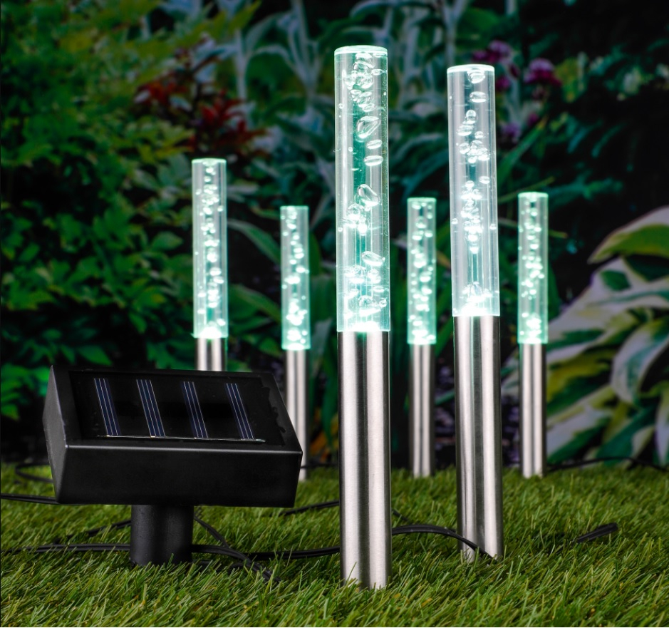 Huismerk Premium Solar LED Lava Tuinlampen - Oplaadbare Batterij