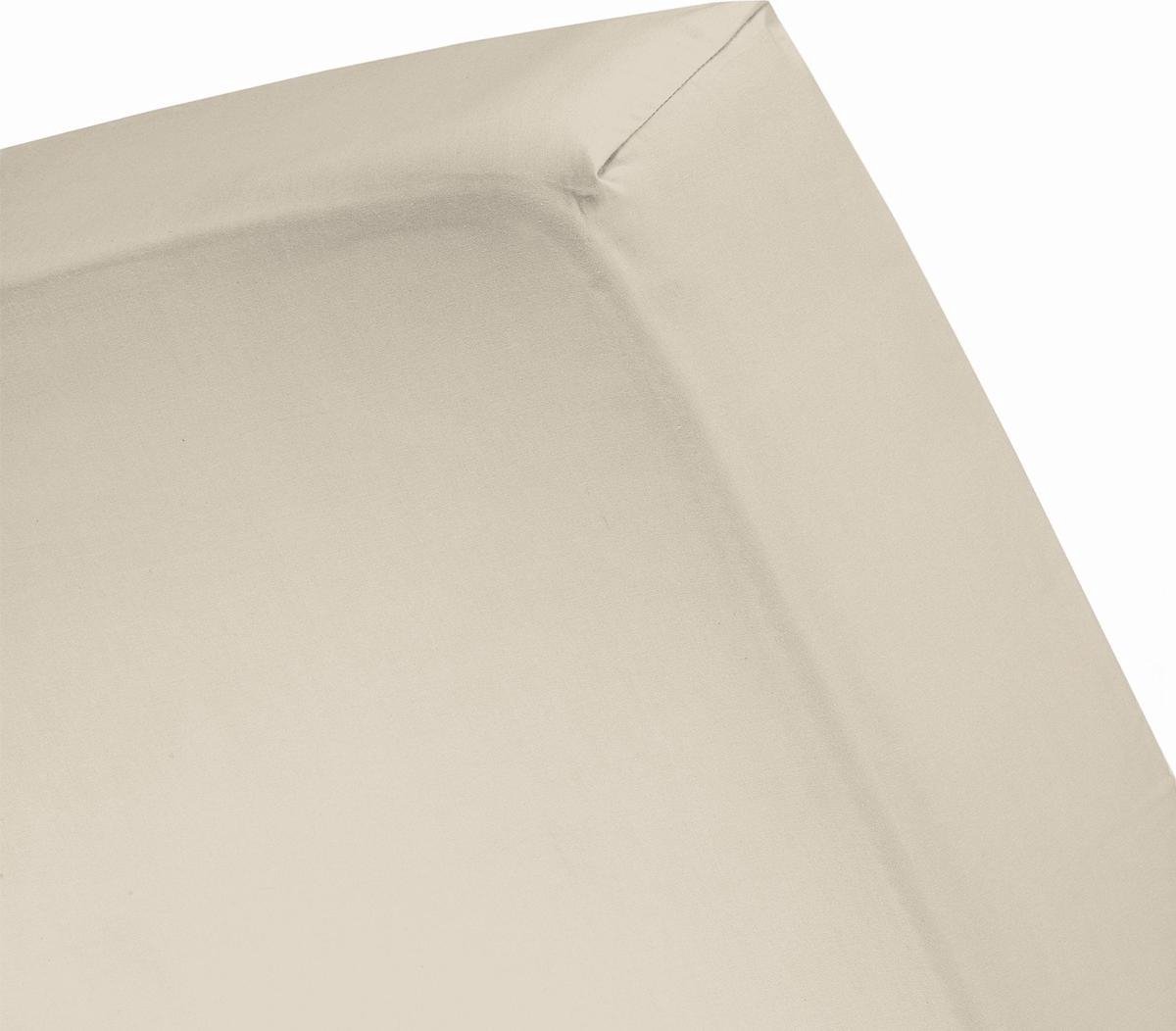 Cinderella Jersey Split-topper Hoeslaken - 100% Gebreide Jersey Katoen - Lits-jumeaux (200x200/210 Cm) Sand - Beige