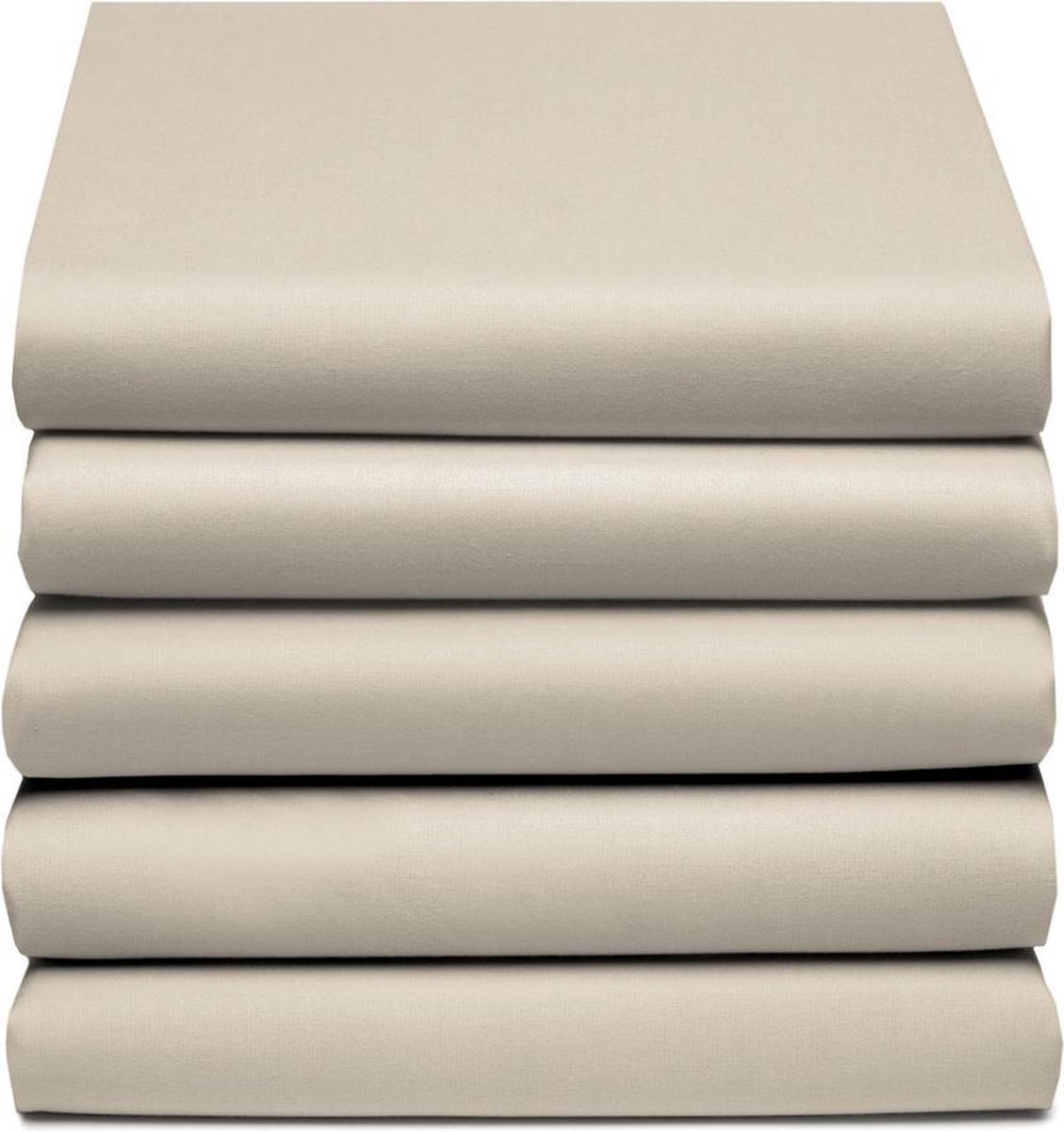 Cinderella Jersey Split-topper Hoeslaken - 100% Gebreide Jersey Katoen - Lits-jumeaux (200x200/210 Cm) Sand - Beige