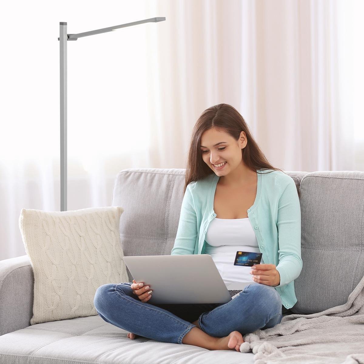 Mexlite Stekk Staande Lamp Staal - Silver