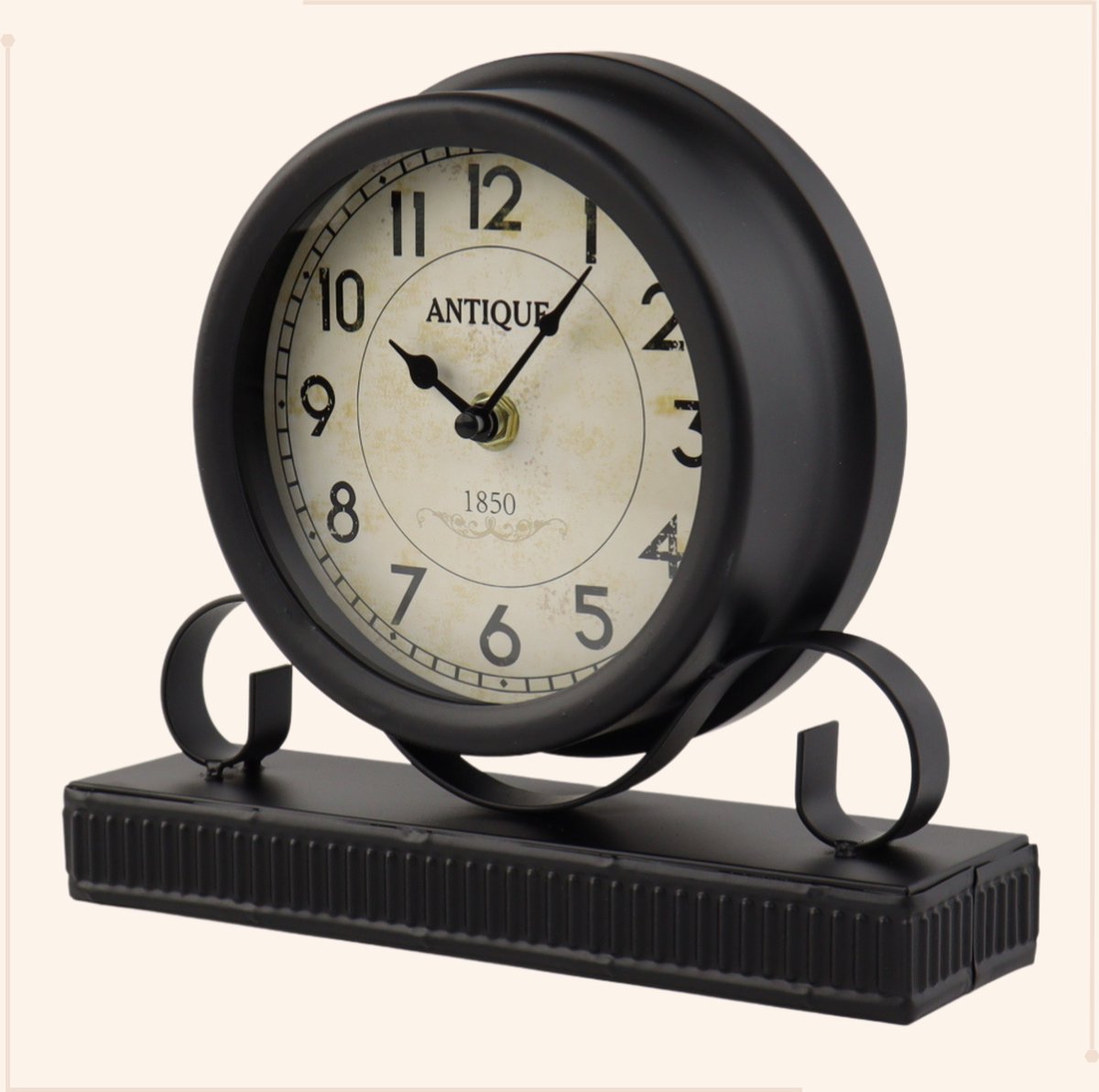 Orange85 Klassieke Tafelklok 23 Cm - Zwart
