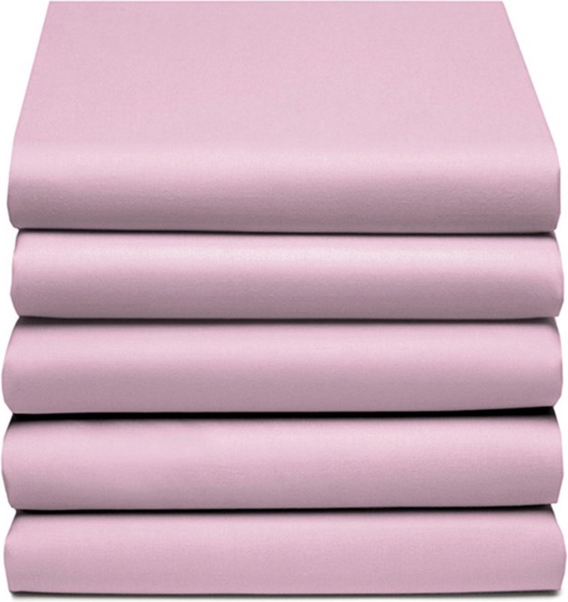 Cinderella Jersey Split-topper Hoeslaken - 100% Gebreide Jersey Katoen - Lits-jumeaux (180x200/210 Cm) - Candy - Roze