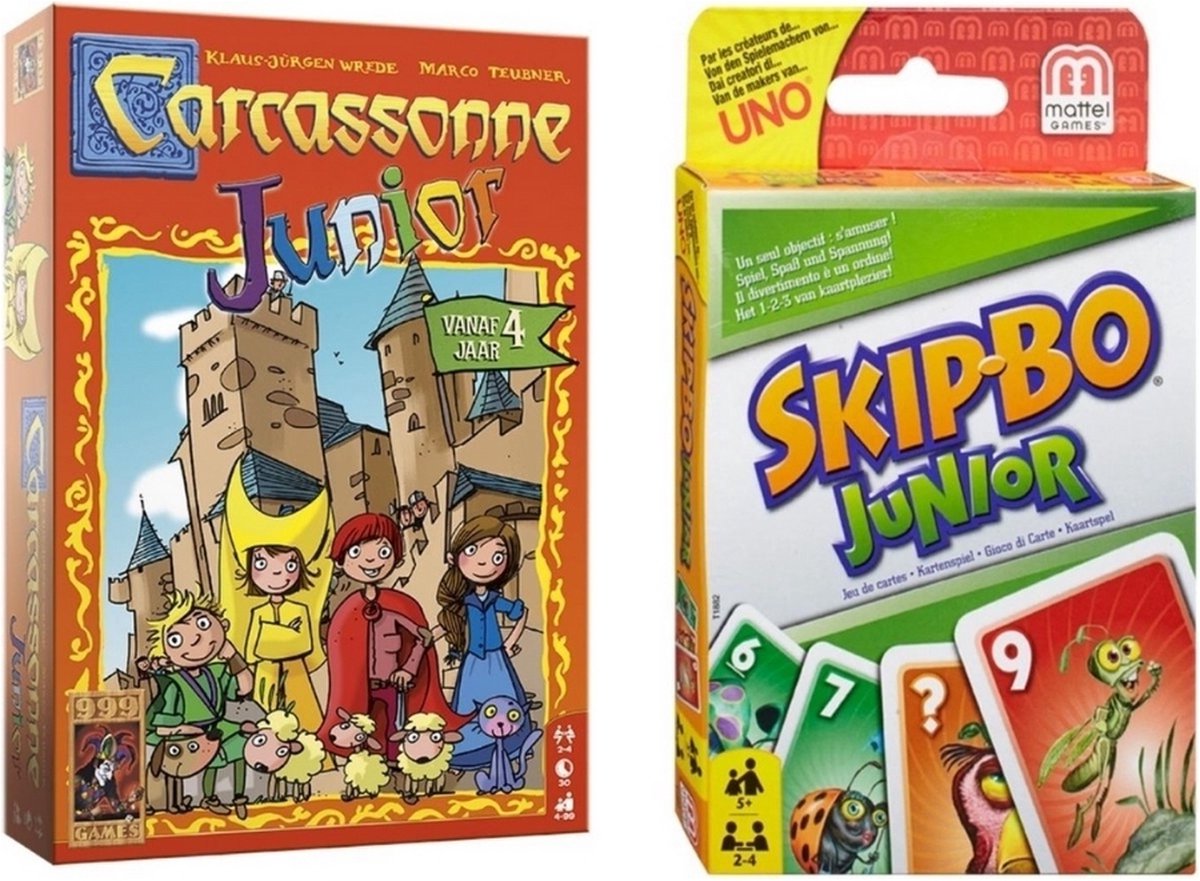 999Games Spellenbundel - 2 Stuks - Carcassonne Junior & Skip-bo Junior