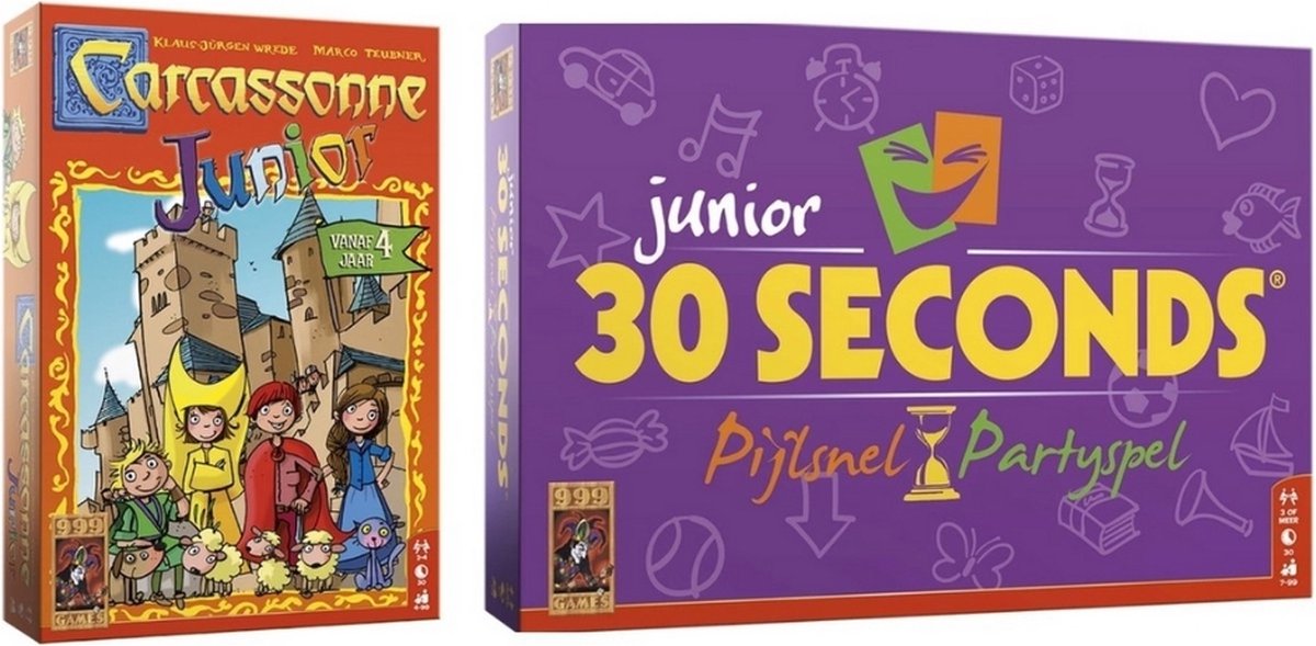 999Games Spellenbundel - 2 Stuks - Carcassonne Junior & 30 Seconds Junior