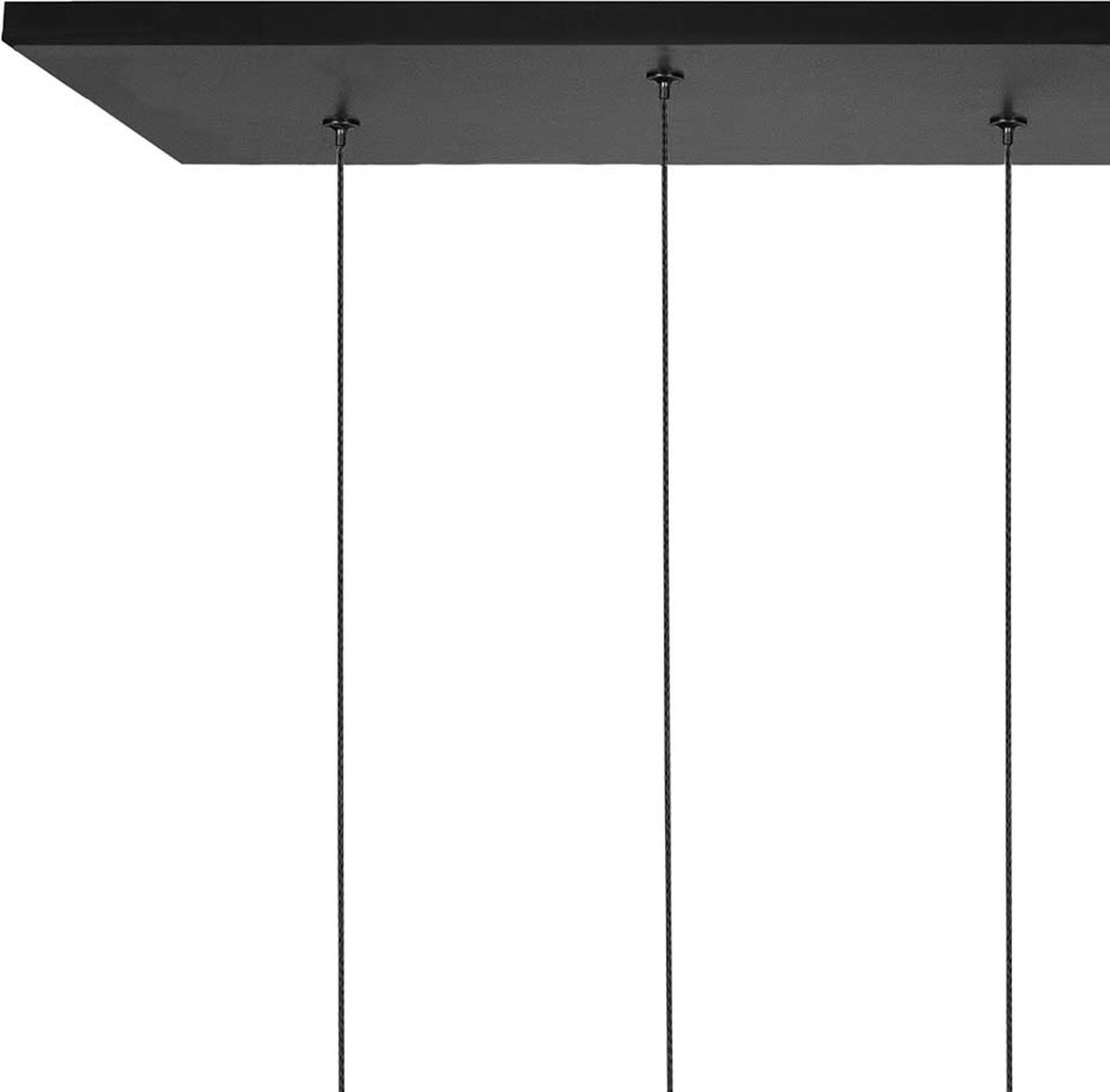 Highlight Hanglamp Singapore 6 Lichts L 116 Cm - Zwart