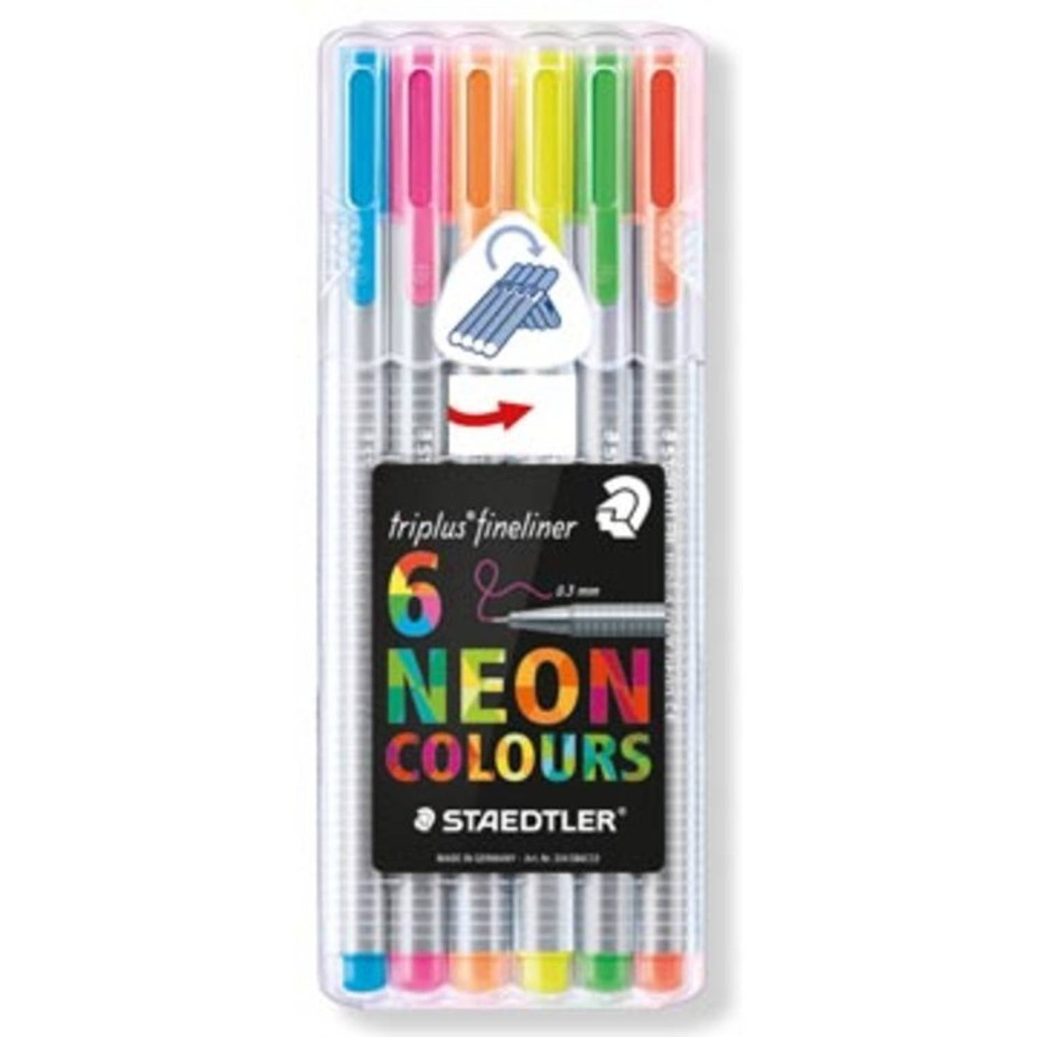 Staedtler Triplus Fineliner Neon Ass Ds6