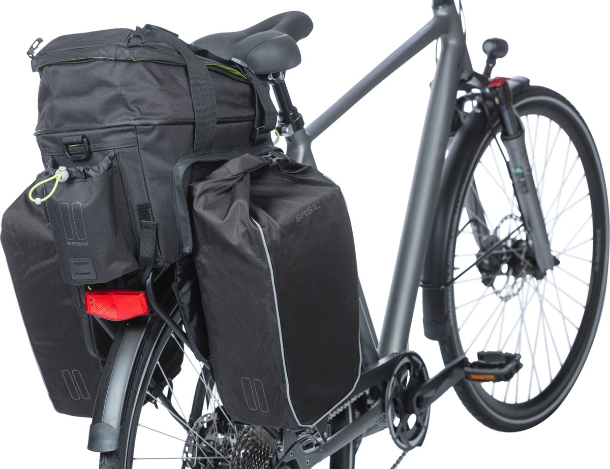 Basil Miles Bagagedragertas Xl Pro, 9-36l, Black Lime - Zwart