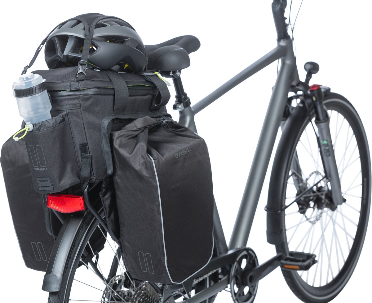 Basil Miles Bagagedragertas Xl Pro, 9-36l, Black Lime - Zwart