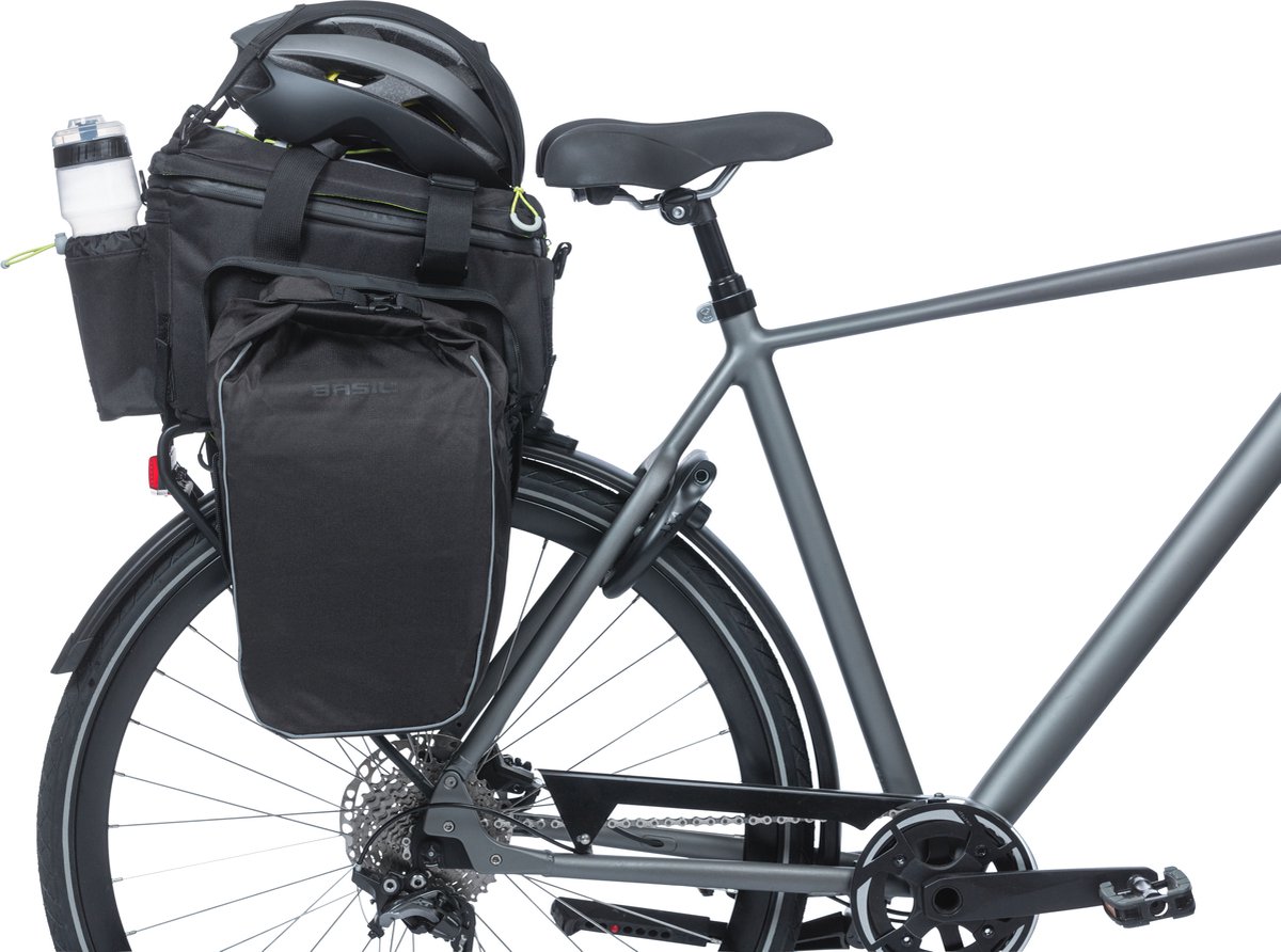Basil Miles Bagagedragertas Xl Pro, 9-36l, Black Lime - Zwart