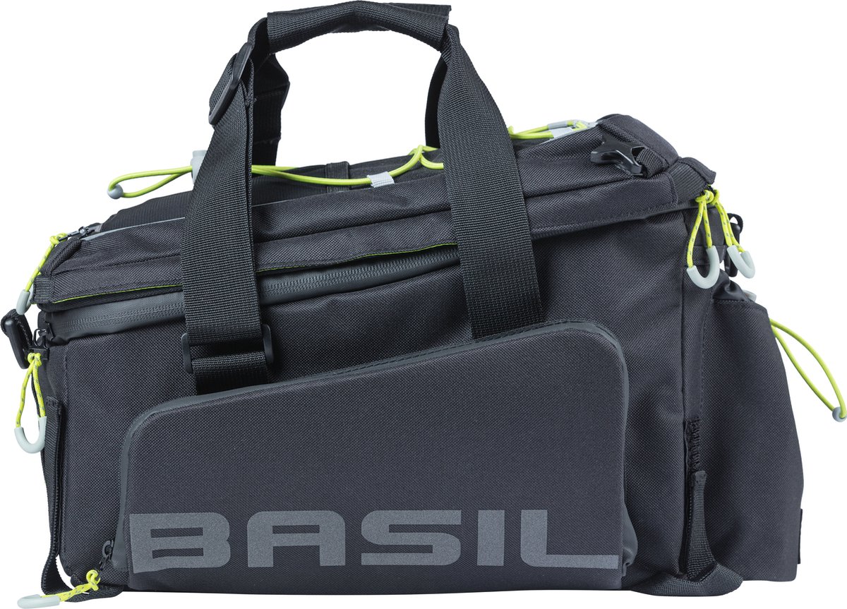 Basil Miles Bagagedragertas Xl Pro, 9-36l, Black Lime - Zwart