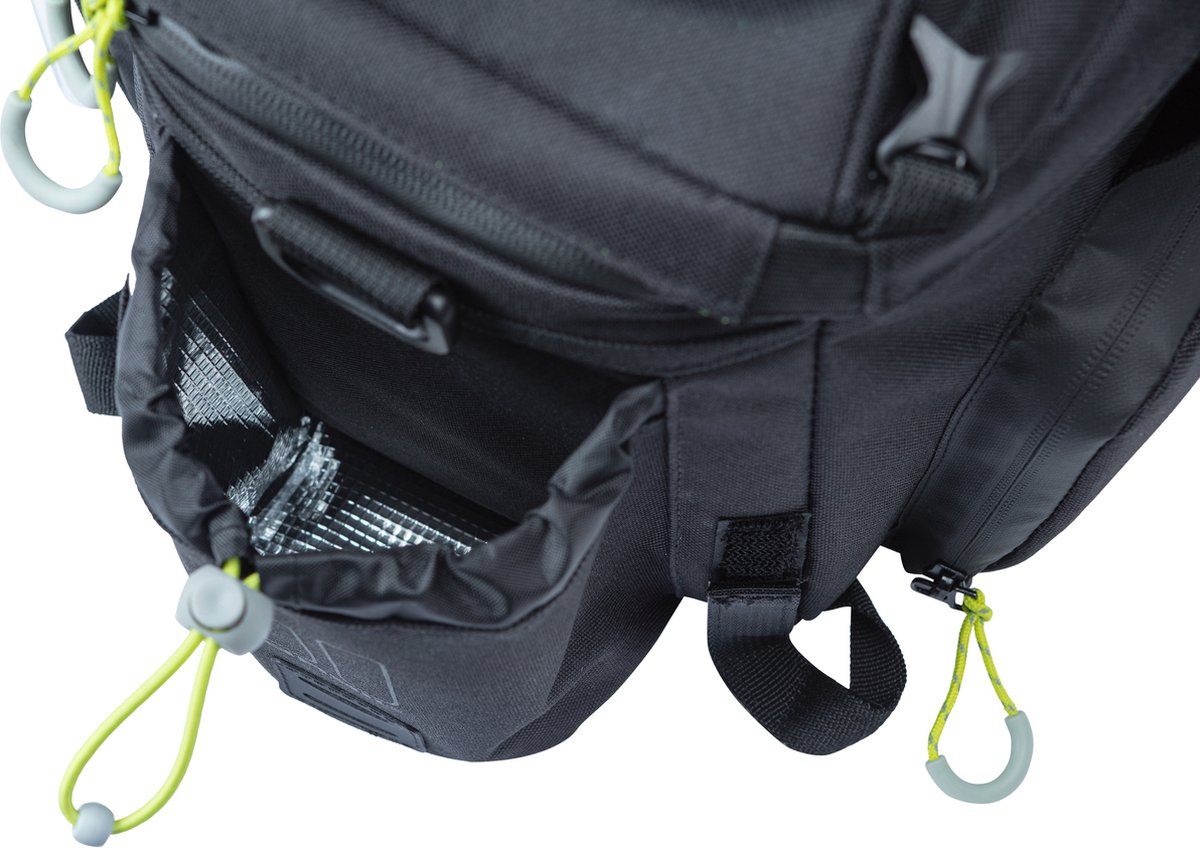 Basil Miles Bagagedragertas Xl Pro, 9-36l, Black Lime - Zwart