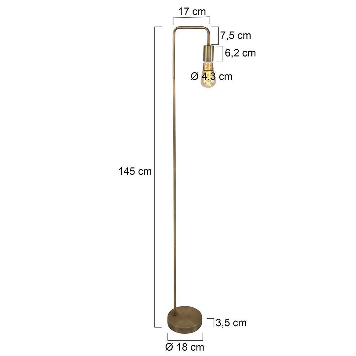 Light & Living Cody Vloerlamp Brons