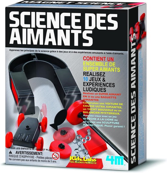 4M Kidzlabs: Magnet Science Franstalige Versie - Zwart