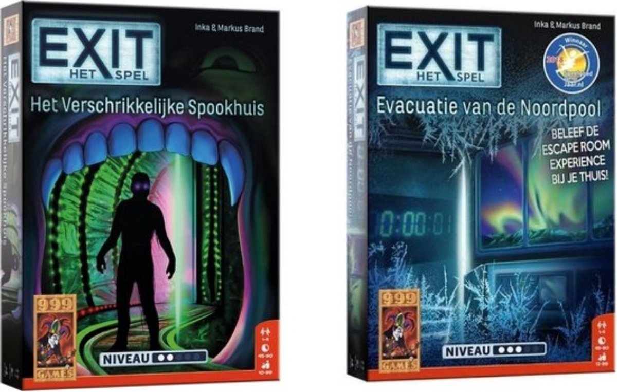 999Games Spellenbundel - 2 Stuks - Exit - Het Verschrikkelijke Spookhuis & Evacuatie Van De Noordpool