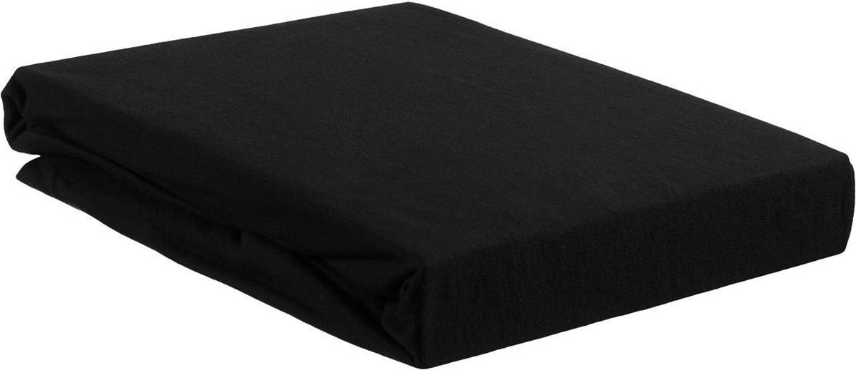 Beddinghouse Jersey Topper Hoeslaken - 100% Gebreide Jersey Katoen - 1-persoons (70/90x200/220 Cm) - Black - Zwart