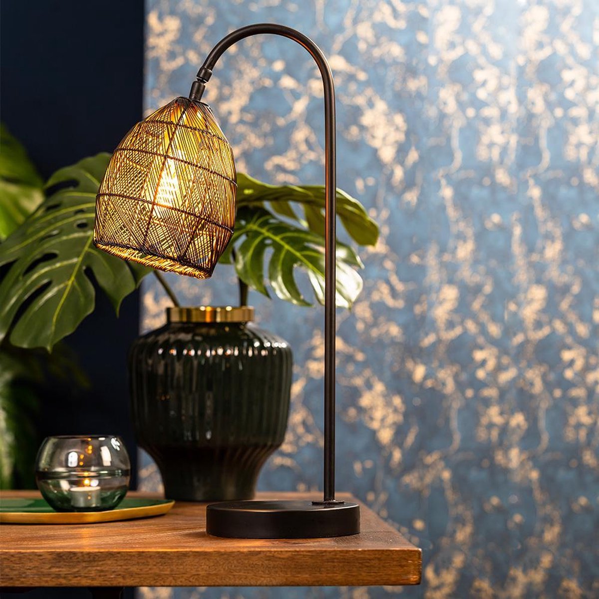 Light & Living Meya Tafellamp Draadlamp - Zwart