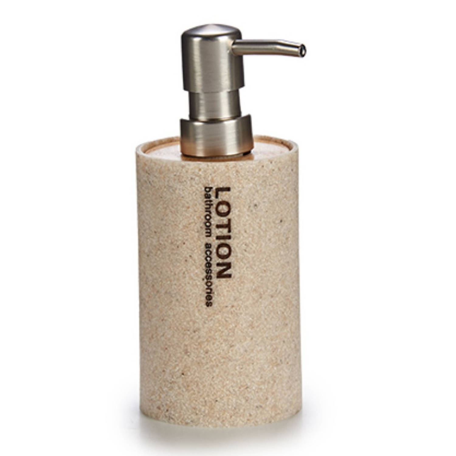 Zeeppompje/zeepdispenser Kunststof 350 Ml - Zeeppompjes - Beige