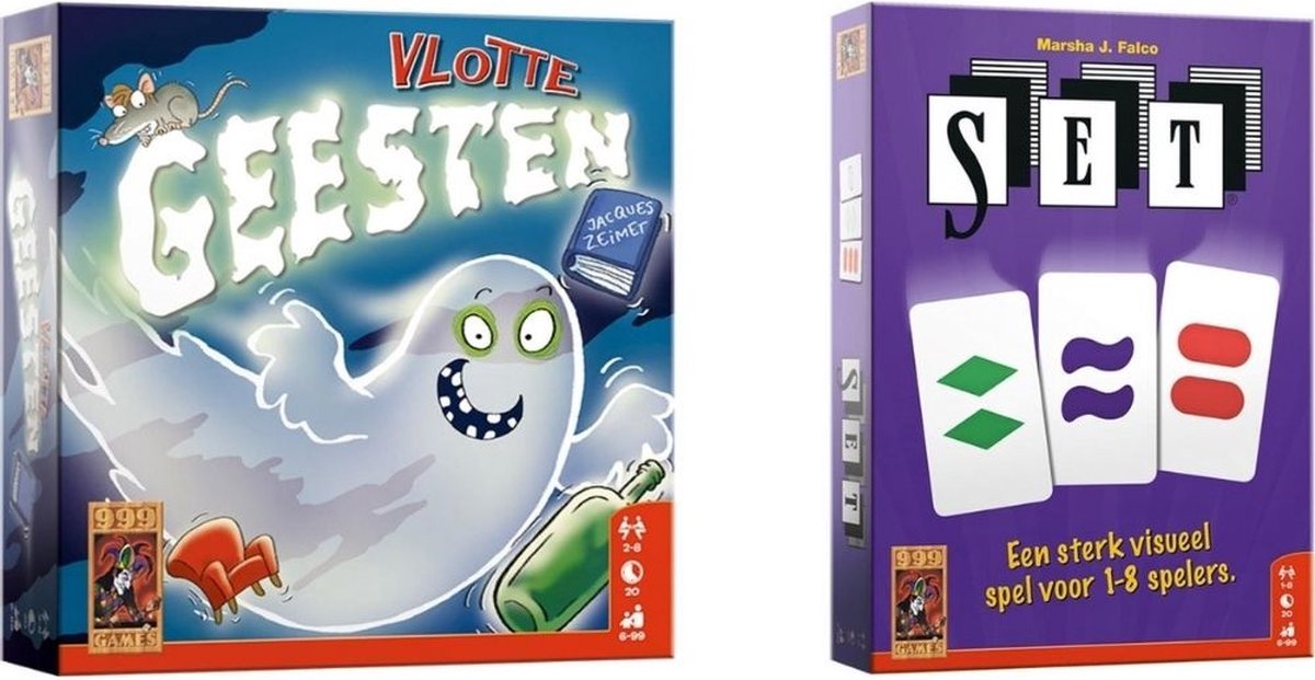 999Games Spellenbundel - Kaartspel - 2 Stuks - Vlotte Geesten & Set!