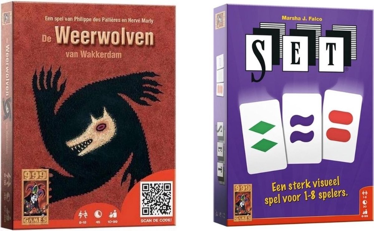 999Games Spellenbundel - Kaartspel - 2 Stuks - De Weerwolven Van Wakkerdam & Set!