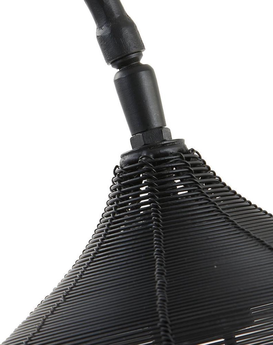 Light & Living Alvaro Tafellamp Draad Kap - Zwart