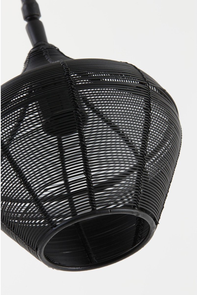 Light & Living Alvaro Tafellamp Draad Kap - Zwart