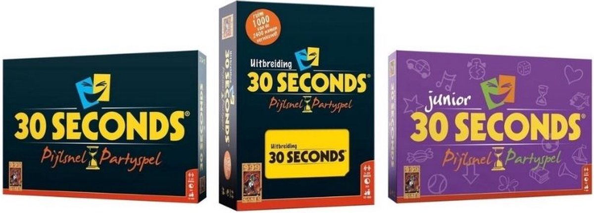 999Games Spellenbundel - 3 Stuks - 30 Seconds & 30 Seconds Uitbreiding & 30 Seconds Junior