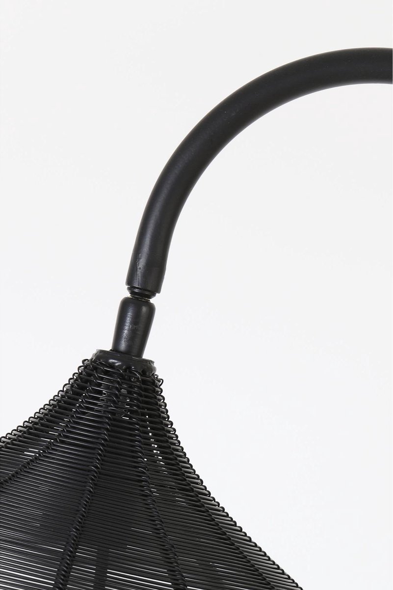 Light & Living Alvaro Vloerlamp Draad Kap - Zwart
