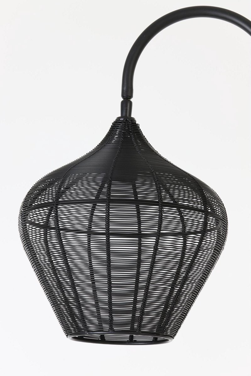 Light & Living Alvaro Vloerlamp Draad Kap - Zwart