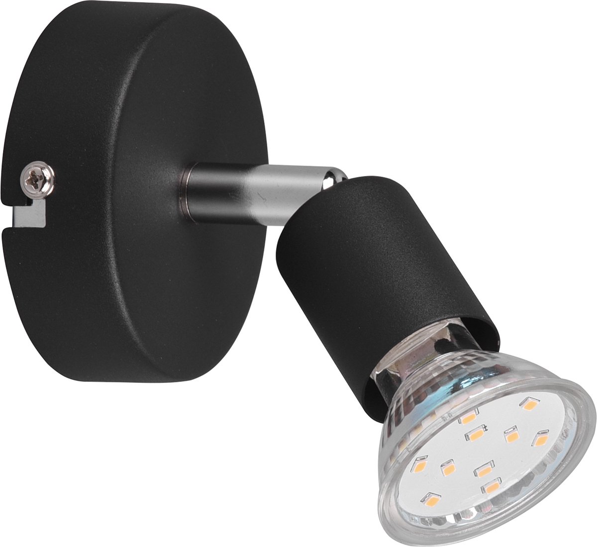 BES LED Led Plafondspot - Trion Pamo - Gu10 Fitting - 1-lichts - Rond - Mat - Aluminium - Zwart