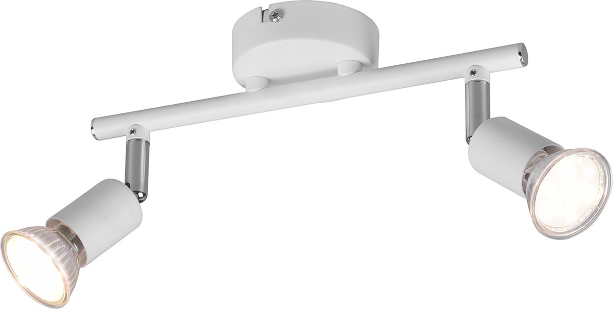 BES LED Led Plafondspot - Trion Pamo - Gu10 Fitting - 2-lichts - Rond - Mat - Aluminium - Wit