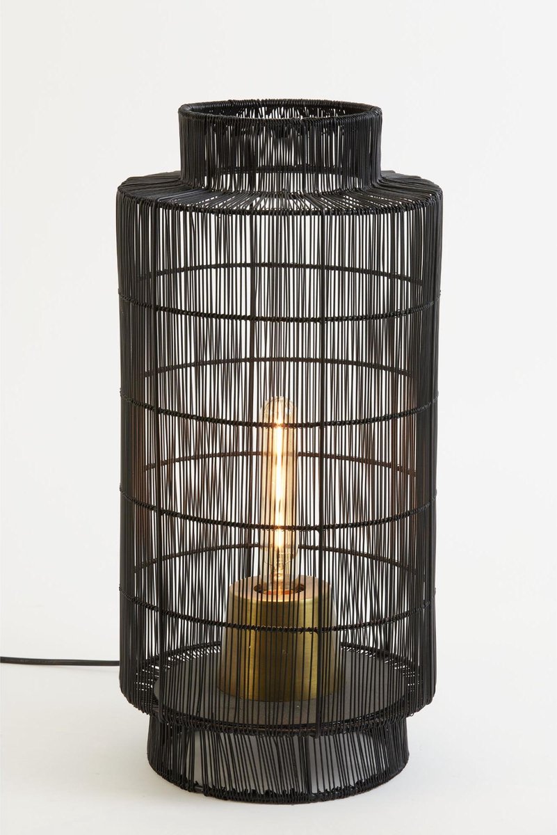 Light & Living Gruaro Tafellamp - Zwart