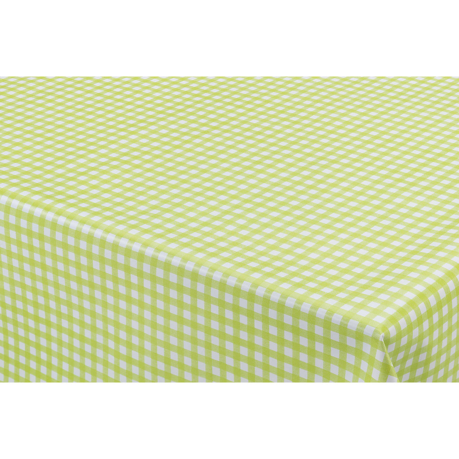 Bellatio Design Tafelzeil/tafelkleed Boeren Ruit/wit 140 X 220 Cm - Tafelzeilen - Groen