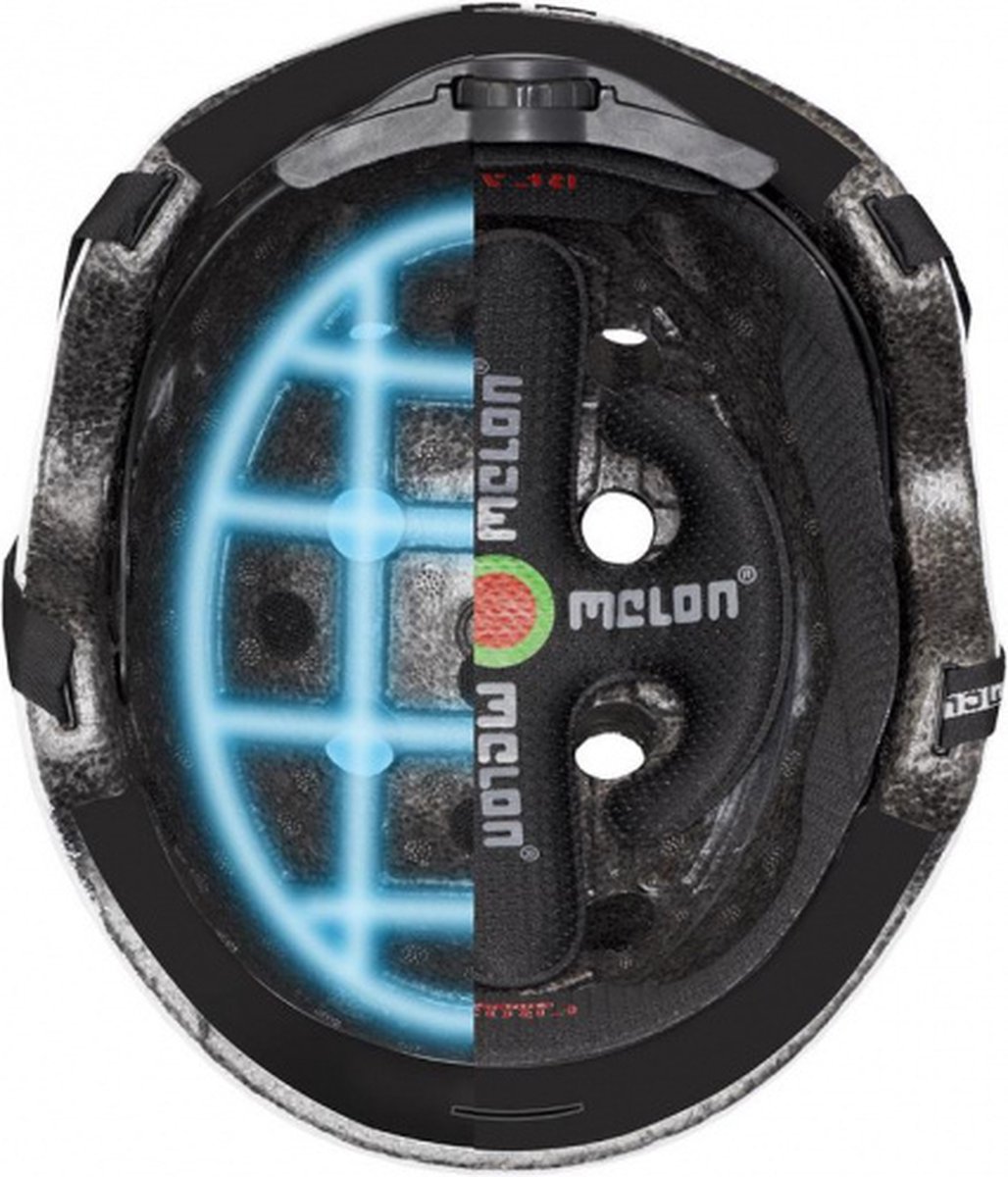 Melon Fietshelm Urban Active Roses Polycarbonaat Mt 46-52 Cm - Blauw