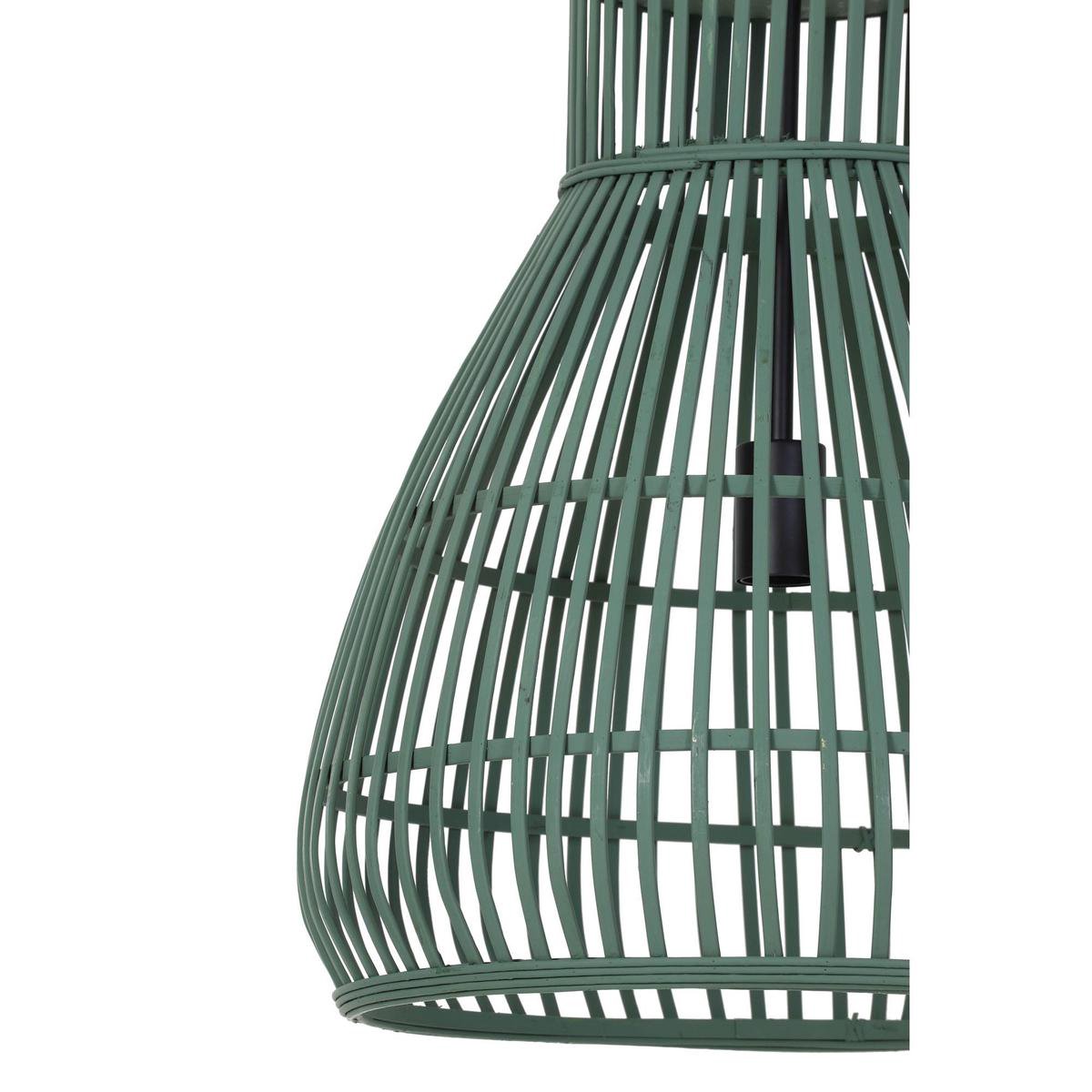 Light & Living Timaka Hanglamp - Rieten Kooi - Ø45 Cm - - Groen