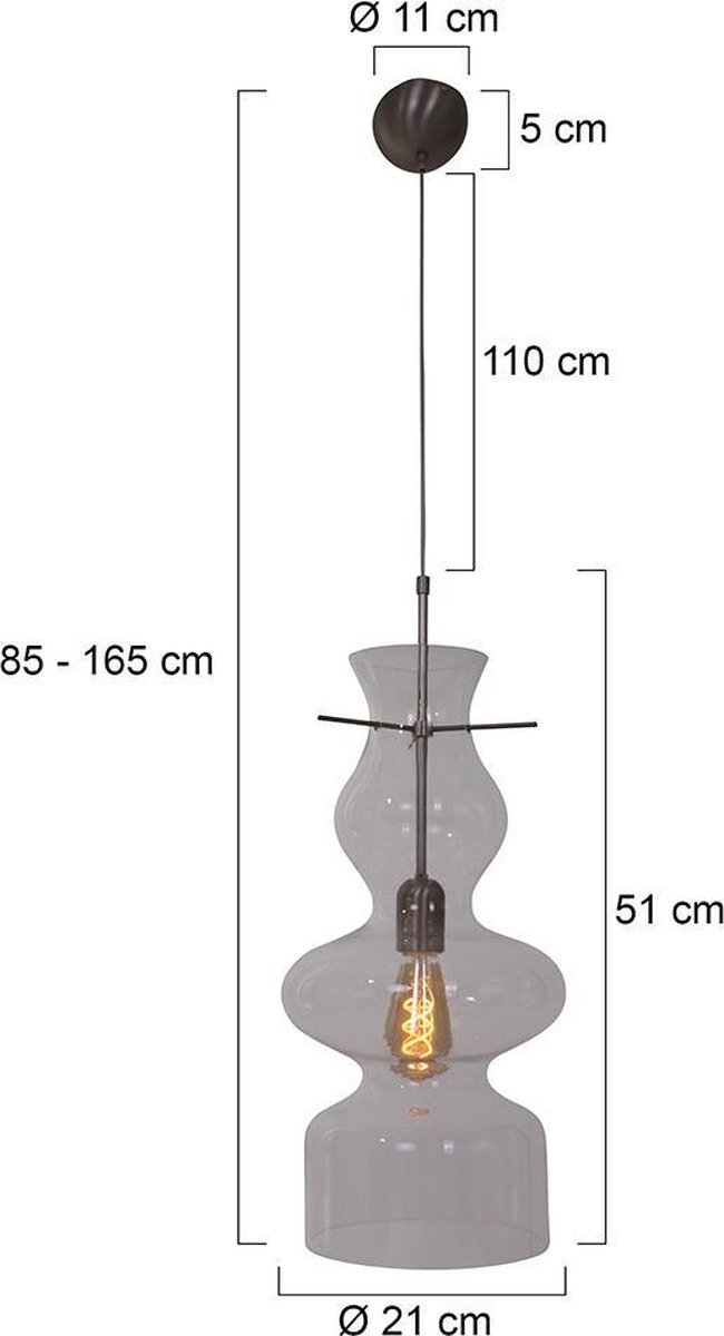 Anne Lighting Chalise Day & Night Hanglamp Transparant - Silver
