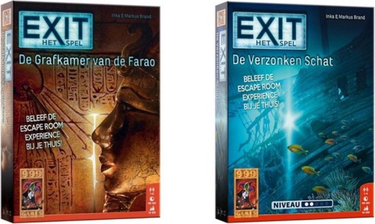 999Games Spellenbundel - 2 Stuks - Exit - De Grafkamer Van De Farao & De Verzonken Schat