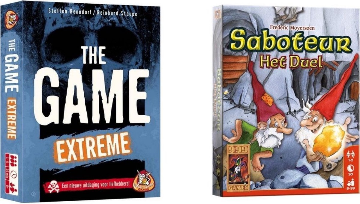 999Games Spellenbundel - Kaartspel - 2 Stuks - The Game Extreme & Saboteur: Het Duel