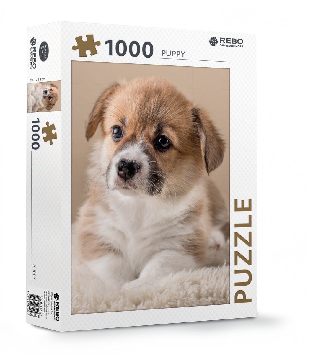 Rebo Puzzel Puppy 1000 Stukjes
