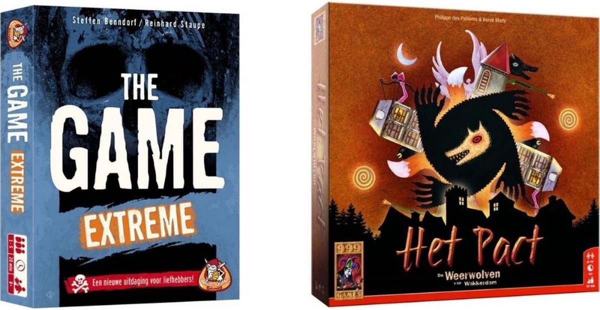 999Games Spellenbundel - Kaartspel - 2 Stuks - The Game Extreme & De Weerwolven Van Wakkerdam: Het Pact